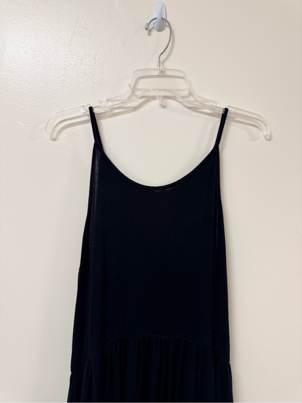 Annabelle Black Maxi Slip Dress with Spaghetti Straps - Picture 2 of 8